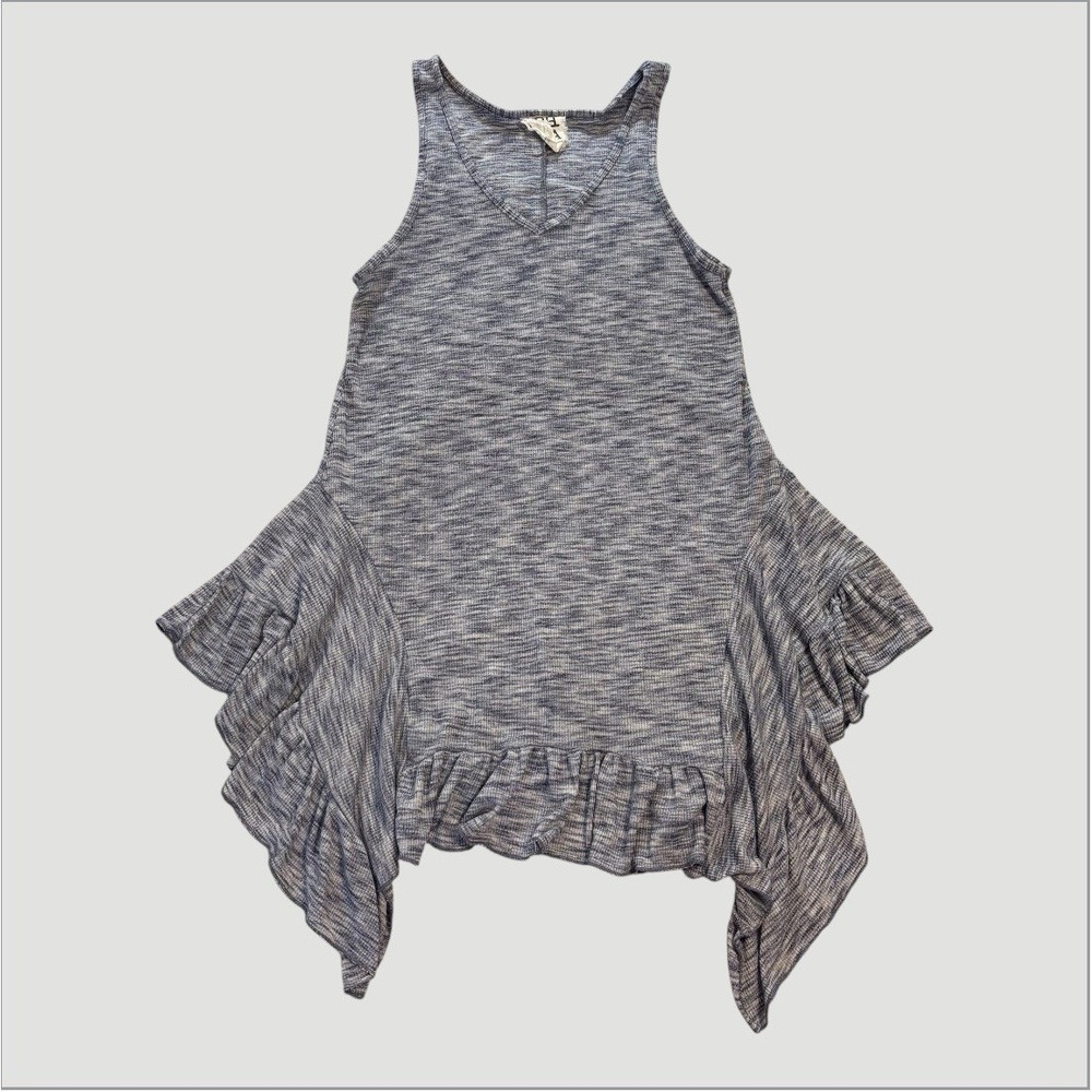 PPLA Clothing Tunic Tank Top Womens Small Athleisure Boho Ruffle Asymmetrical